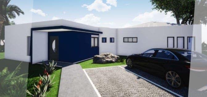 Façade bleu marine